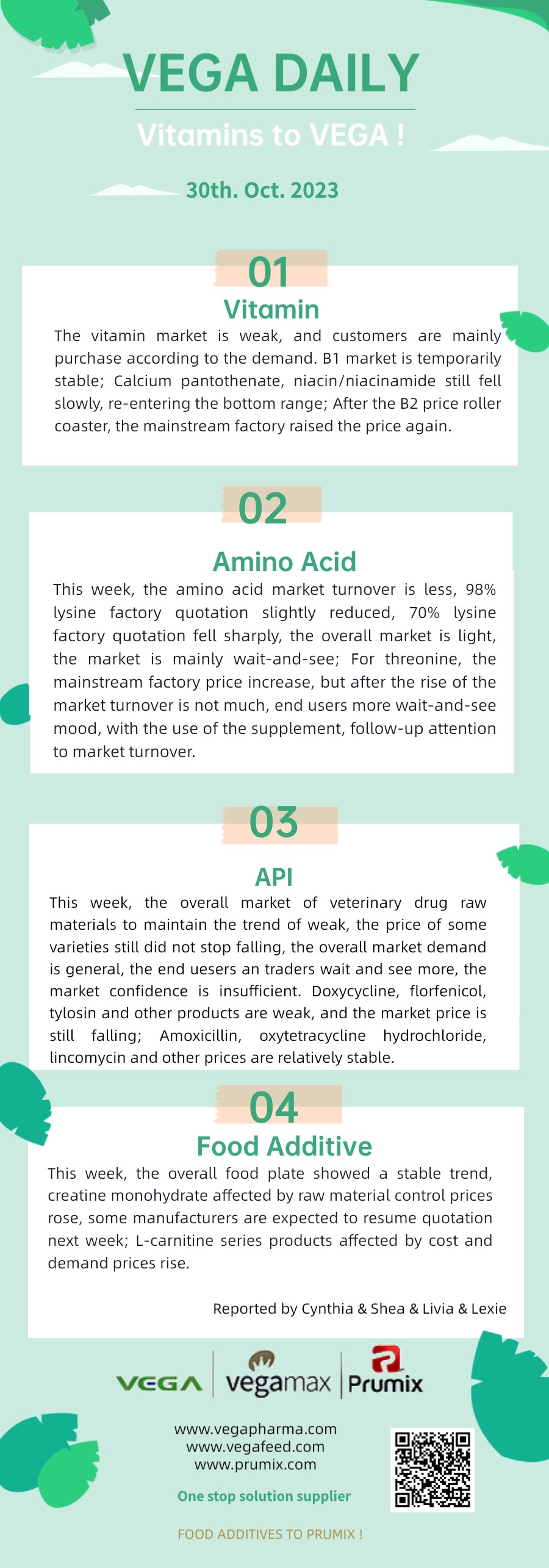 Vega Daily Dated on Oct 30th 2023 Vitamin Amino Acid API Food Additives.jpg